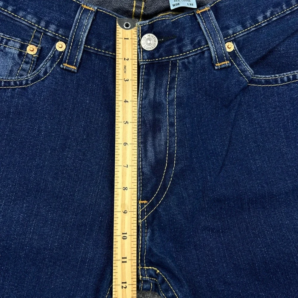 VTG Levi's Type 1 Real Loose Jeans Mens 36x32 Blue Baggy Wide Leg Y2K Streetwear